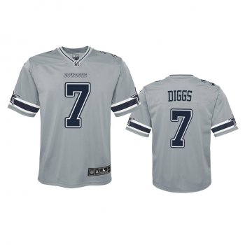 Youth Cowboys Trevon Diggs Silver Inverted Game Jersey