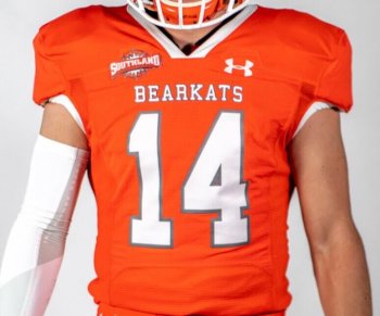 Sam Houston State Bearkats Under Armour custom orange jersey