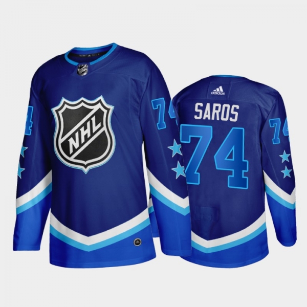 Juuse Saros #74 Nashville Predators 2022 All Star Blue Western Jersey