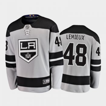 Men's Los Angeles Kings Brendan Lemieux #48 Alternate Gray 2021 Breakaway Jersey