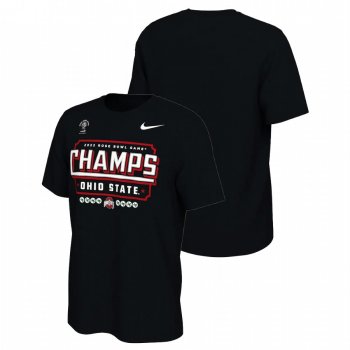 Ohio State Buckeyes 2022 Rose Bowl Champions Locker Room T-Shirt Black Men