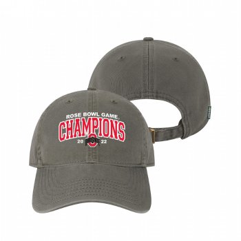 Men Ohio State Buckeyes Charcoal 2022 Rose Bowl Champions EZA Relaxed Twill Adjustable Hat