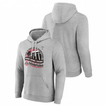 Ohio State Buckeyes Gray 2022 Rose Bowl Champions Hoodie