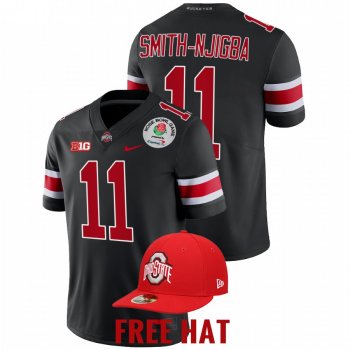 Jaxon Smith-Njigba Ohio State Buckeyes 2022 Rose Bowl Black Free Hat #11 Jersey