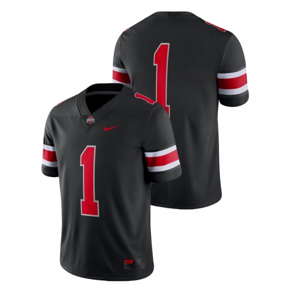 Men's Ohio State Buckeyes College Football #1 Black Game Alternate Jersey