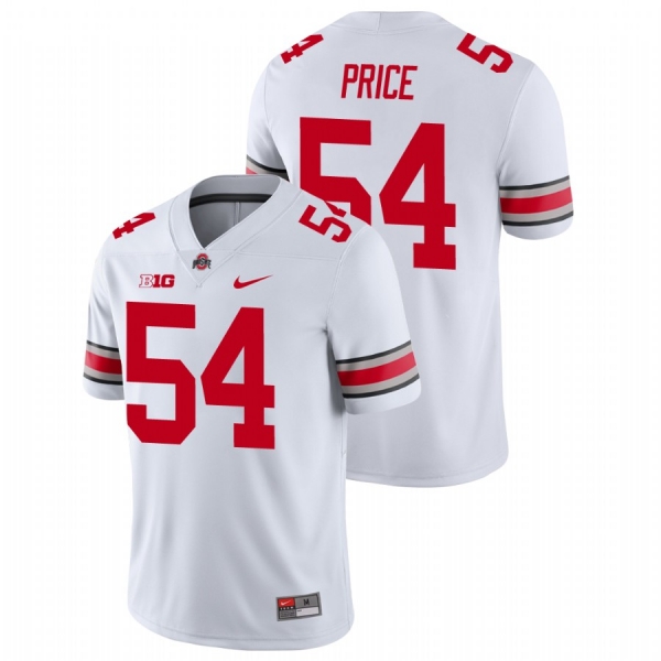 Men's Ohio State Buckeyes Billy Price White College Football Game Nike Jersey