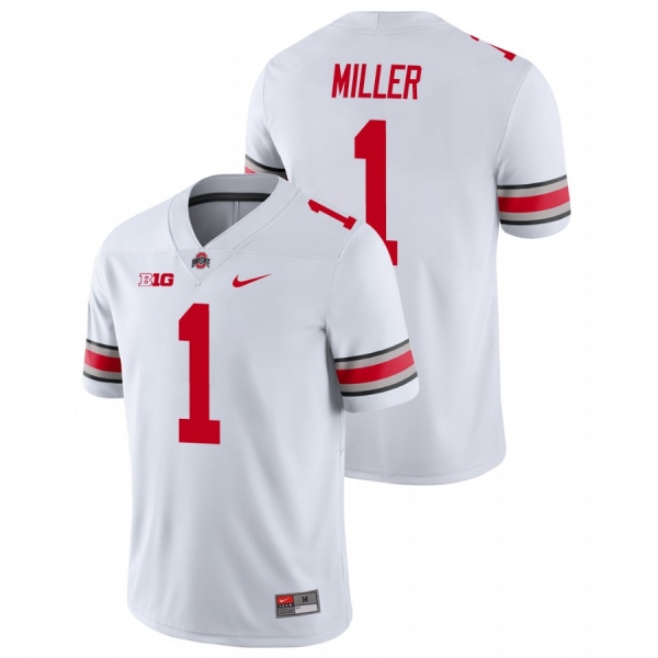 Men's Ohio State Buckeyes Braxton Miller White College Football Playoff Game Nike Jersey