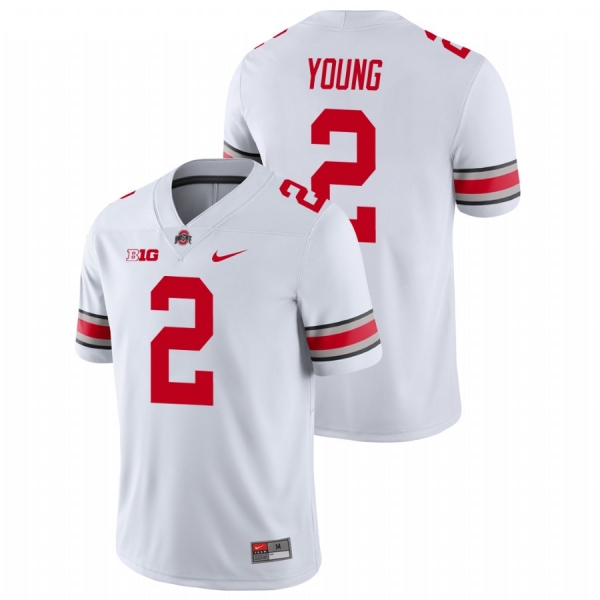 Men's Ohio State Buckeyes Chase Young White College Football Game Nike Jersey