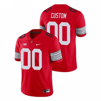 Men's Ohio State Buckeyes Custom Scarlet Alumni Football Game Player Jersey