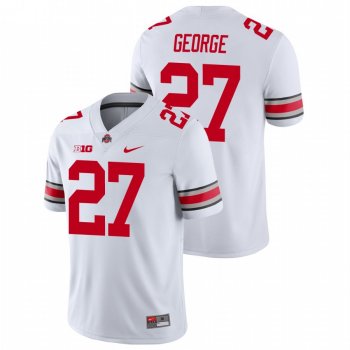 Men's Ohio State Buckeyes Eddie George White College Football Game Nike Jersey