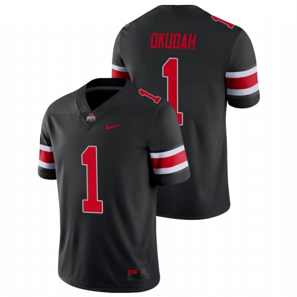 Men's Ohio State Buckeyes Jeff Okudah Black Nike College Football Alternate Game Jersey