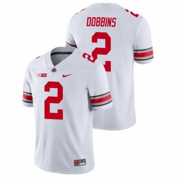 Men's Ohio State Buckeyes J.K. Dobbins White College Football Game Nike Jersey