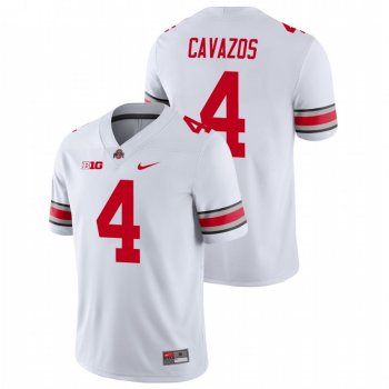 Lejond Cavazos Ohio State Buckeyes White Game Football Jersey