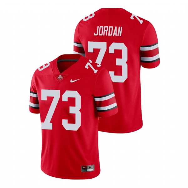 Men's Ohio State Buckeyes Michael Jordan Scarlet College Football Game Jersey