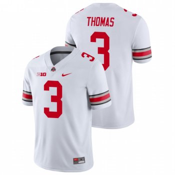 Men's Ohio State Buckeyes Michael Thomas White College Football Game Nike Jersey