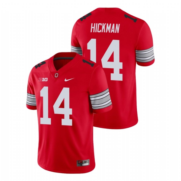 Men's Ohio State Buckeyes Ronnie Hickman Scarlet Alumni Football Game Player Jersey