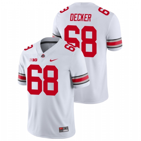 Men's Ohio State Buckeyes Taylor Decker White College Football Game Nike Jersey