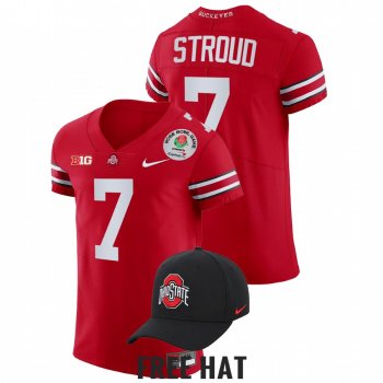 Ohio State Buckeyes C.J. Stroud #7 Color Rush Jersey Scarlet 2022 Rose Bowl