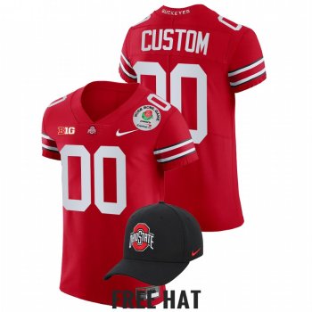 Ohio State Buckeyes Custom #00 Color Rush Jersey Scarlet 2022 Rose Bowl