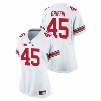 Women's Ohio State Buckeyes Archie Griffin #45 White Game College Football Jersey