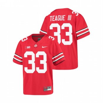 Youth Ohio State Buckeyes Master Teague III Scarlet Alumni Football Game Jersey