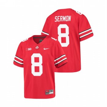 Youth Ohio State Buckeyes Trey Sermon Scarlet Alumni Football Game Jersey