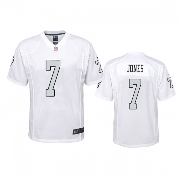 Youth Las Vegas Raiders Zay Jones White Color Rush Game Jersey