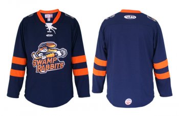 Men's Greenville Swamp Rabbits Navy Stitched Jersey