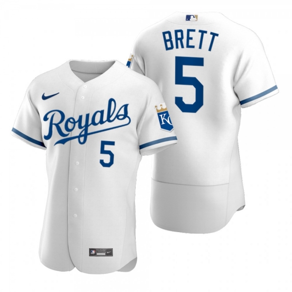 Men's Kansas City Royals George Brett White 2022 Authentic Jersey