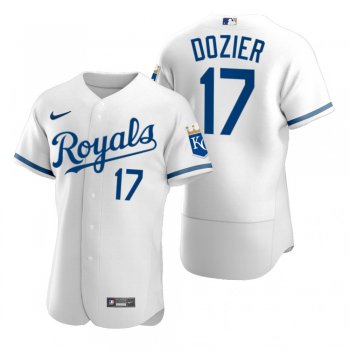 Men's Kansas City Royals Hunter Dozier White 2022 Authentic Jersey