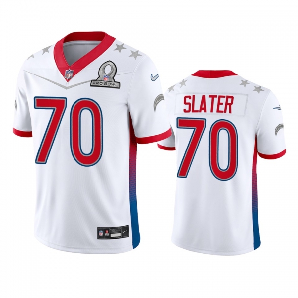 Los Angeles Chargers Rashawn Slater White Game 2022 AFC Pro Bowl Jersey