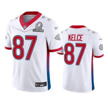 Kansas City Chiefs Travis Kelce White Game 2022 AFC Pro Bowl Jersey