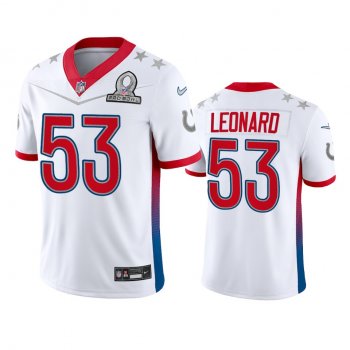 Indianapolis Colts Darius Leonard White Game 2022 AFC Pro Bowl Jersey