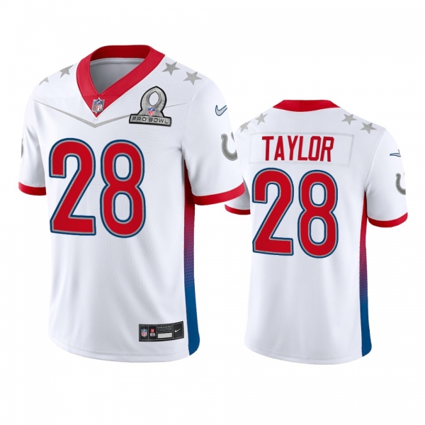 Indianapolis Colts Jonathan Taylor White Game 2022 AFC Pro Bowl Jersey