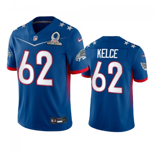 Philadelphia Eagles Jason Kelce Royal Game 2022 NFC Pro Bowl Jersey