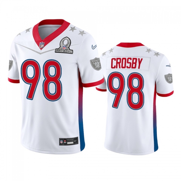 Las Vegas Raiders Maxx Crosby White Game 2022 AFC Pro Bowl Jersey