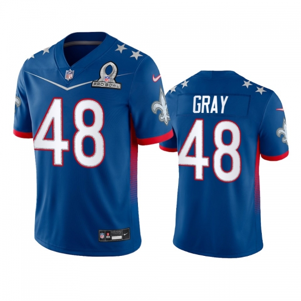 New Orleans Saints J. T. Gray Royal Game 2022 NFC Pro Bowl Jersey