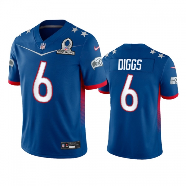 Seattle Seahawks Quandre Diggs Royal Game 2022 NFC Pro Bowl Jersey