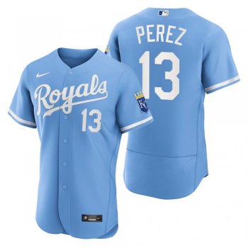 Men's Kansas City Royals Salvador Perez Powder Blue 2022 Authentic Jersey