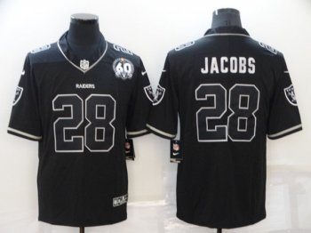 Men's Las Vegas Raiders #28 Josh Jacobs Black Shadow Vapor Limited Stitched Jersey