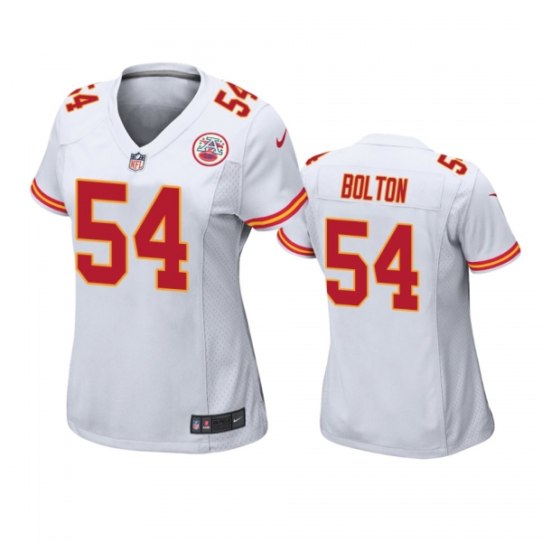 Women's Kansas City Chiefs Nick Bolton White Game Jersey