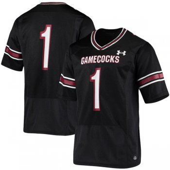 Men's South Carolina Fighting Gamecocks #1 Black Stitched Jersey