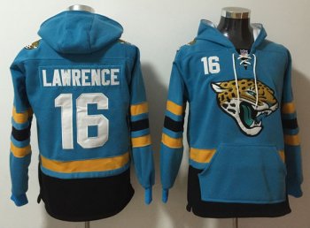 Men's Jacksonville Jaguars #16 Trevor Lawrence Teal Ageless Must-Have Lace-Up Pullover Hoodie