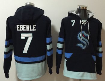 Men's Seattle Kraken #7 Jordan Eberle Navy Ageless Must-Have Lace-Up Pullover Hoodie