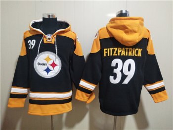 Men's Pittsburgh Steelers #39 Minkah Fitzpatrick Black Ageless Must-Have Lace-Up Pullover Hoodie