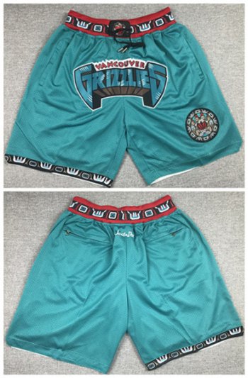 Men's Memphis Grizzlies Teal Shorts (Run Small)