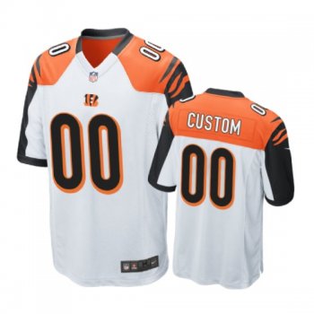 Cincinnati Bengals #00 Custom White Nike Game Jersey - Men's