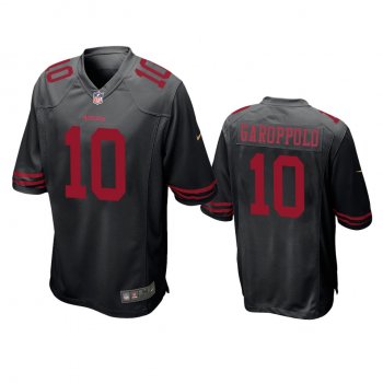 San Francisco 49ers #10 Jimmy Garoppolo Black Game Jersey - Men's