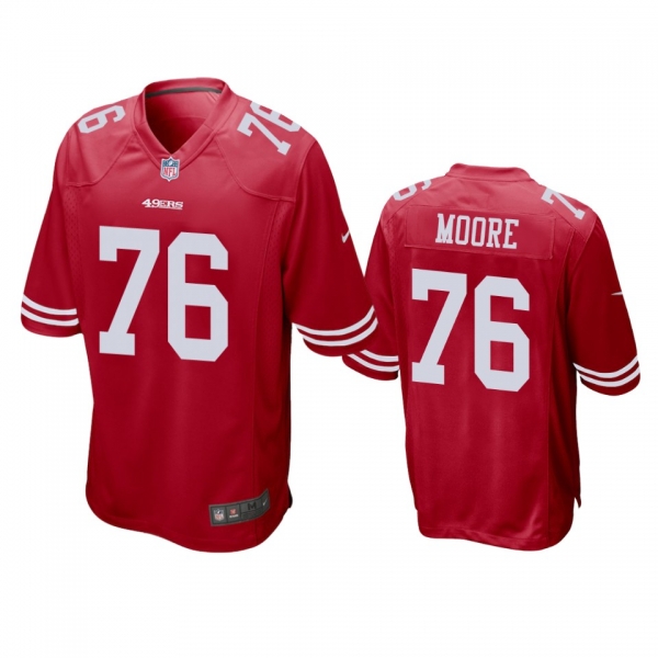 San Francisco 49ers Jaylon Moore Scarlet Game Jersey