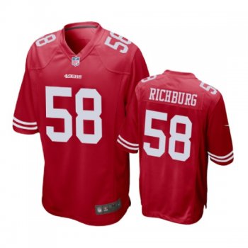 San Francisco 49ers #58 Weston Richburg Scarlet Nike Game Jersey - Men's